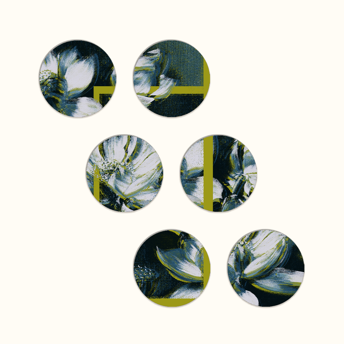 Abstract Magnolias Coaster Set - Tretchikoff