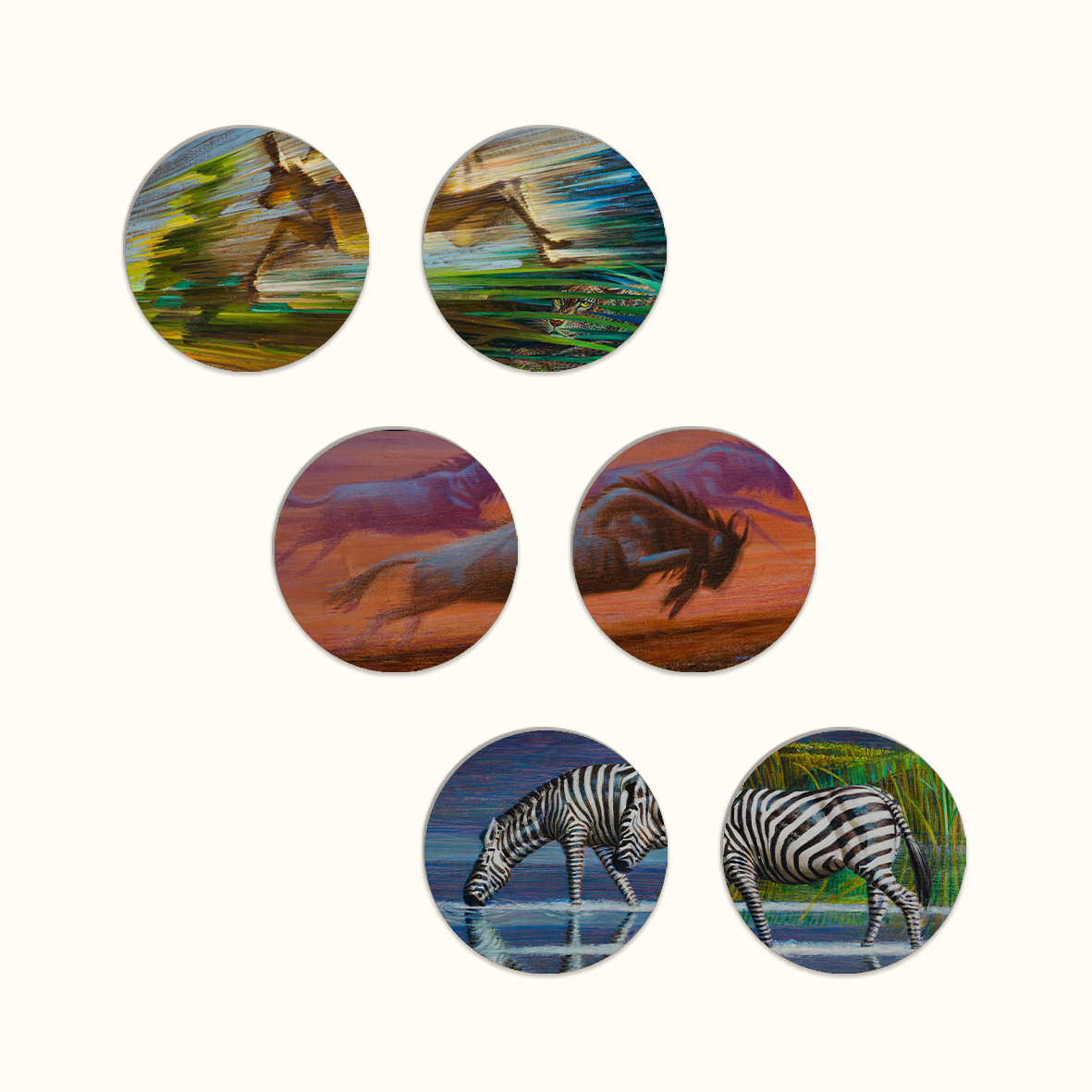 In the Wild Coaster Set - Tretchikoff