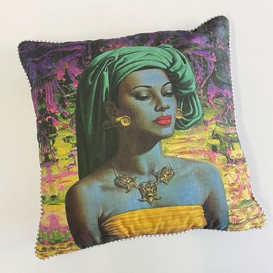 Balinese Girl Square Cushion Cover - Tretchikoff