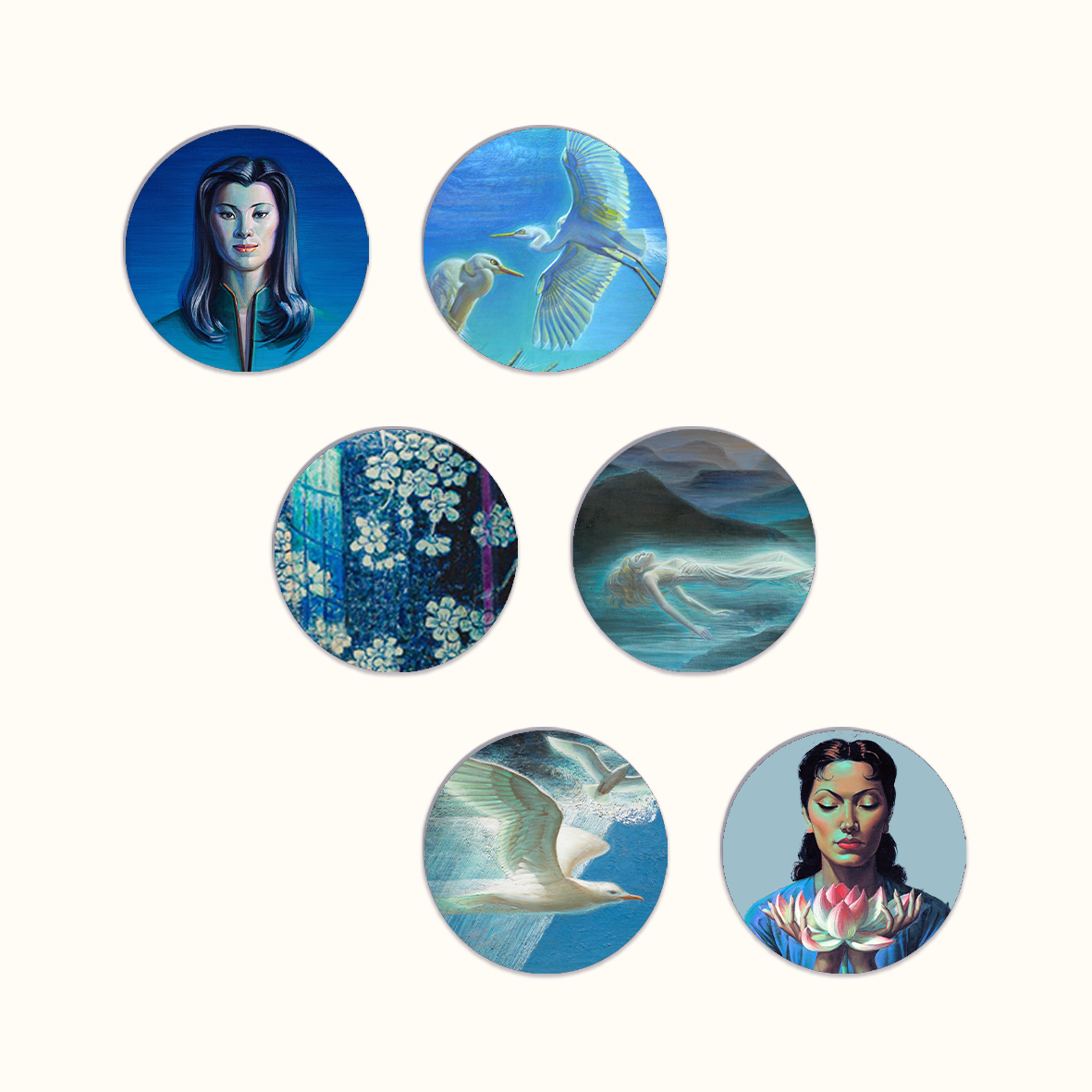 I Dream in Blue Coaster Set - Tretchikoff