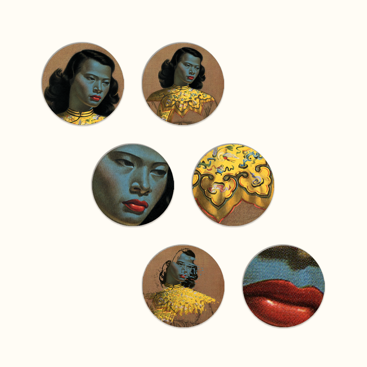 Chinese Girl Coaster Set - Tretchikoff