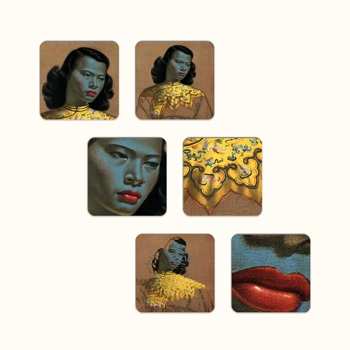 Chinese Girl Coaster Set - Tretchikoff