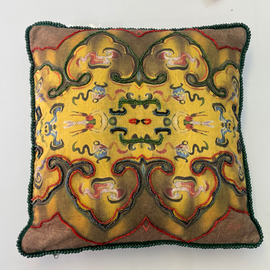 Chinese Girl Pattern Square Cushion Cover - Tretchikoff