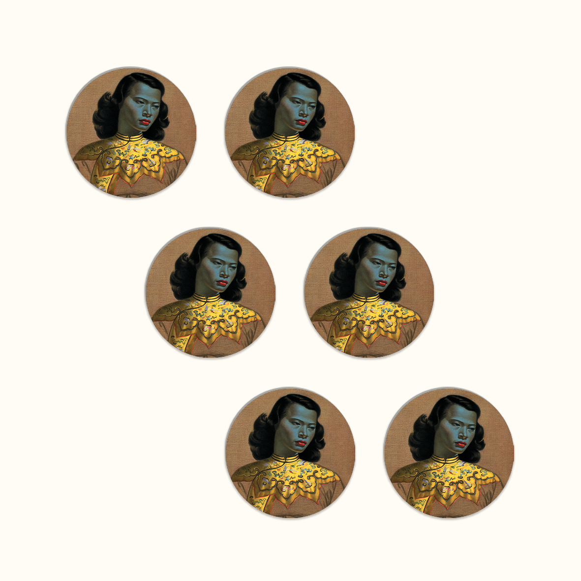 Chinese Girl Coaster Set - Tretchikoff