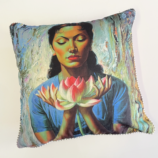 Water Lily Square Cushion Cover - Tretchikoff