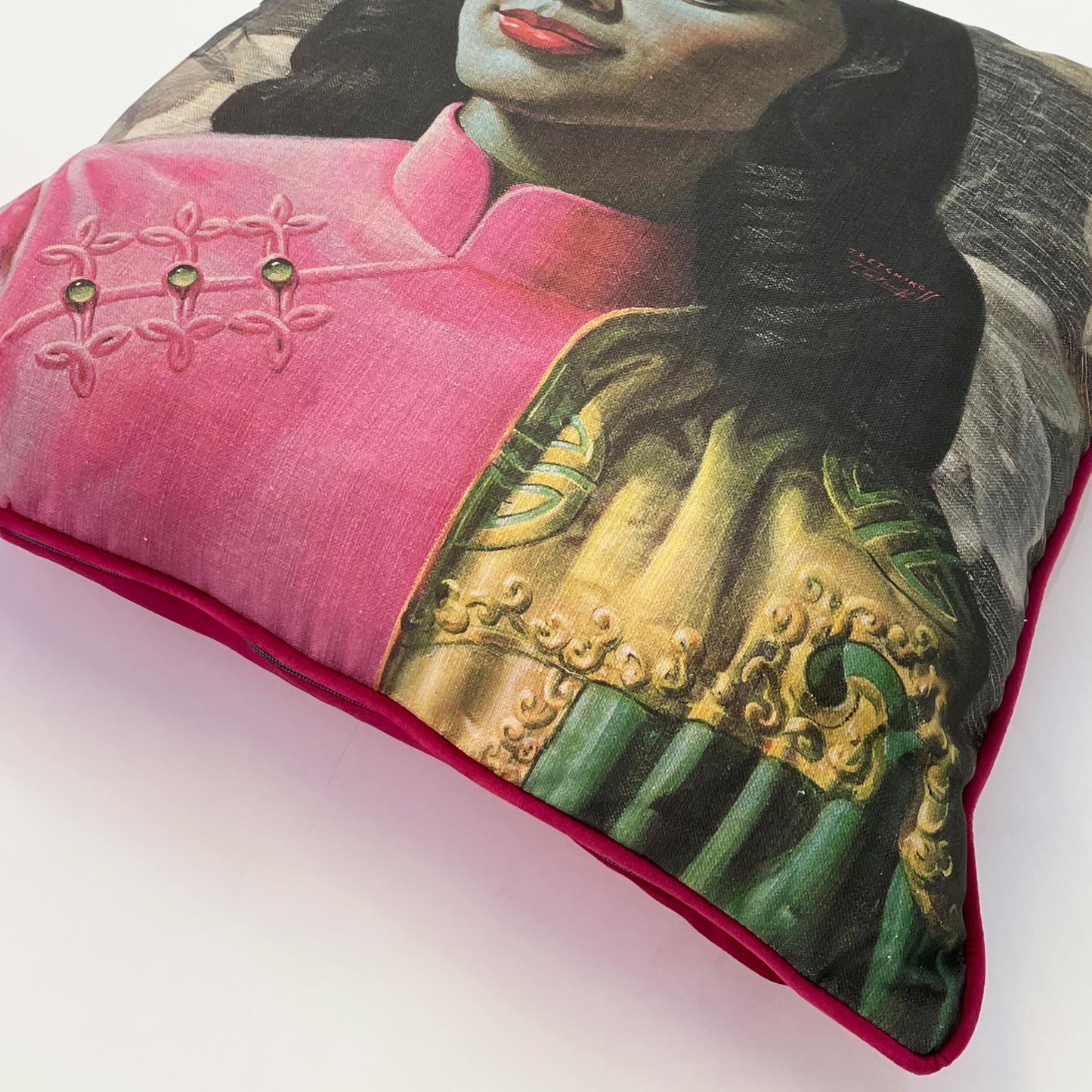 Miss Wong Square Cushion Cover - Tretchikoff