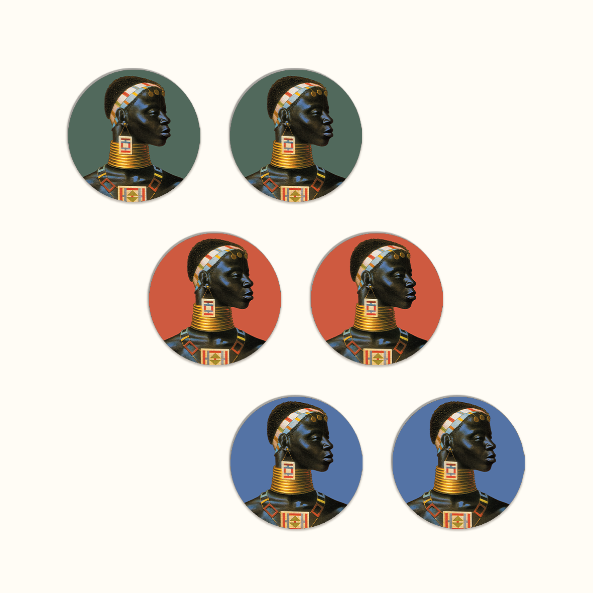 Ndebele Woman Coaster Set - Tretchikoff
