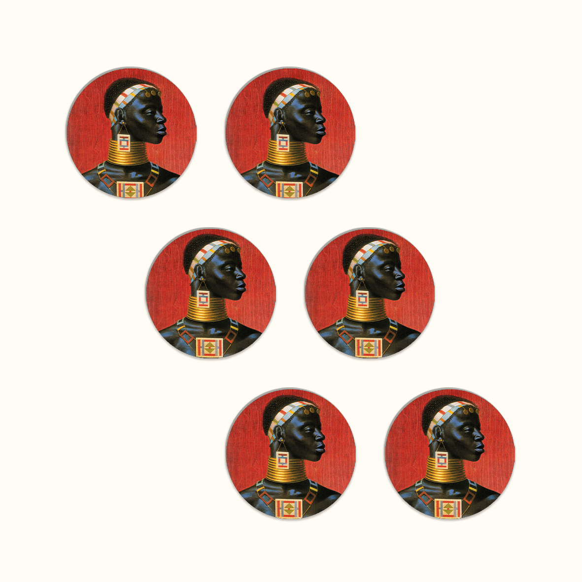 Ndebele Woman Coaster Set - Tretchikoff