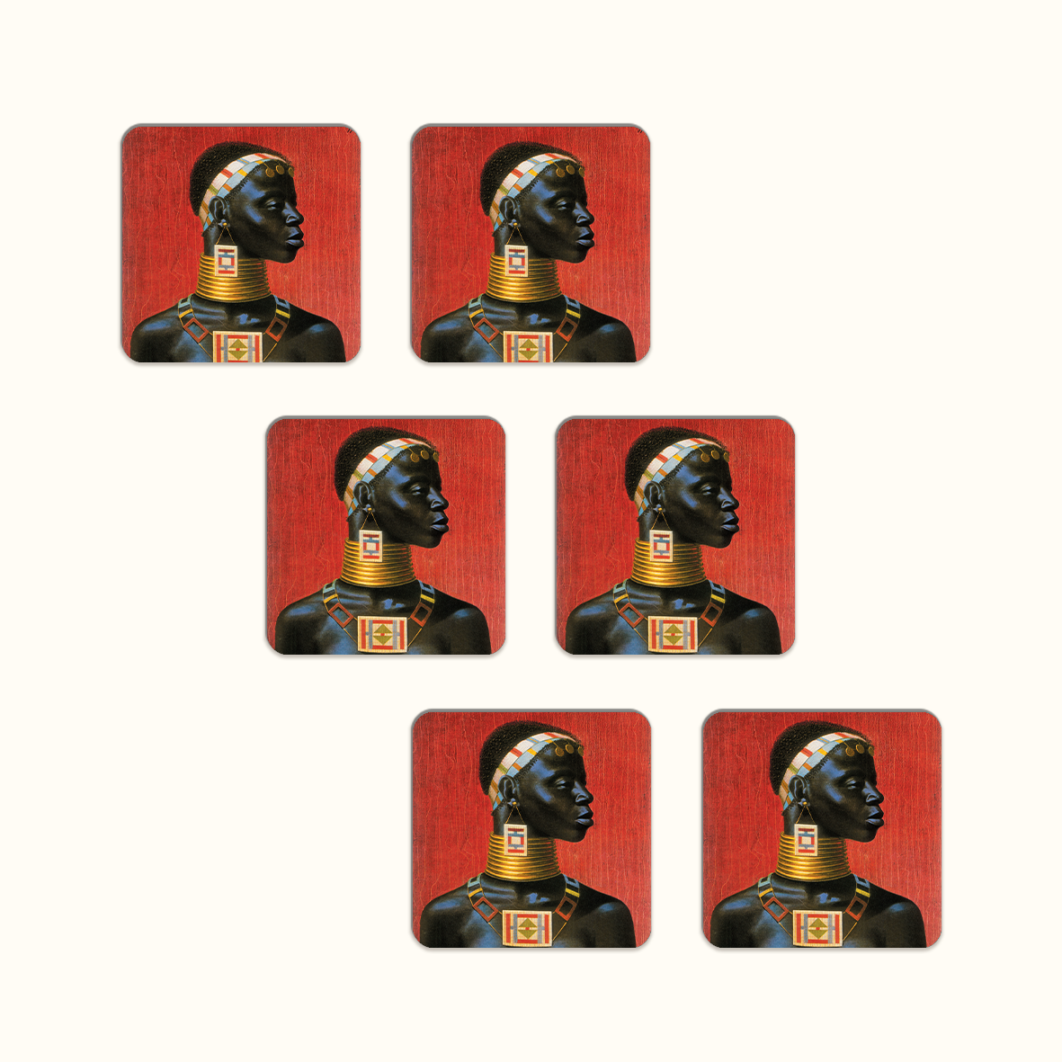 Ndebele Woman Coaster Set - Tretchikoff