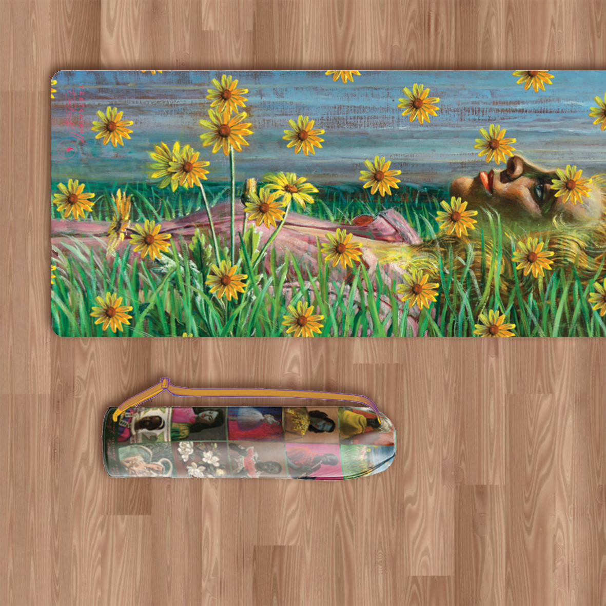 Summertime Yoga Mat and Bag - Tretchikoff