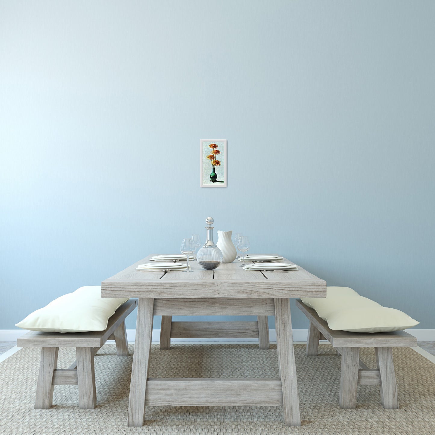 Chrysanthemum in a Chinese vase - Tretchikoff Print