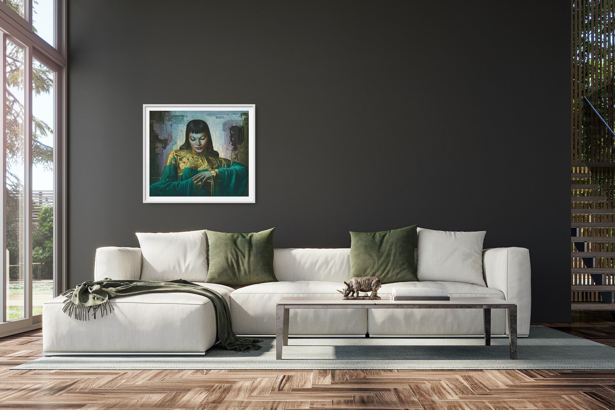Tretchikoff PRINT Lady from Orient in a beautiful livingroom space