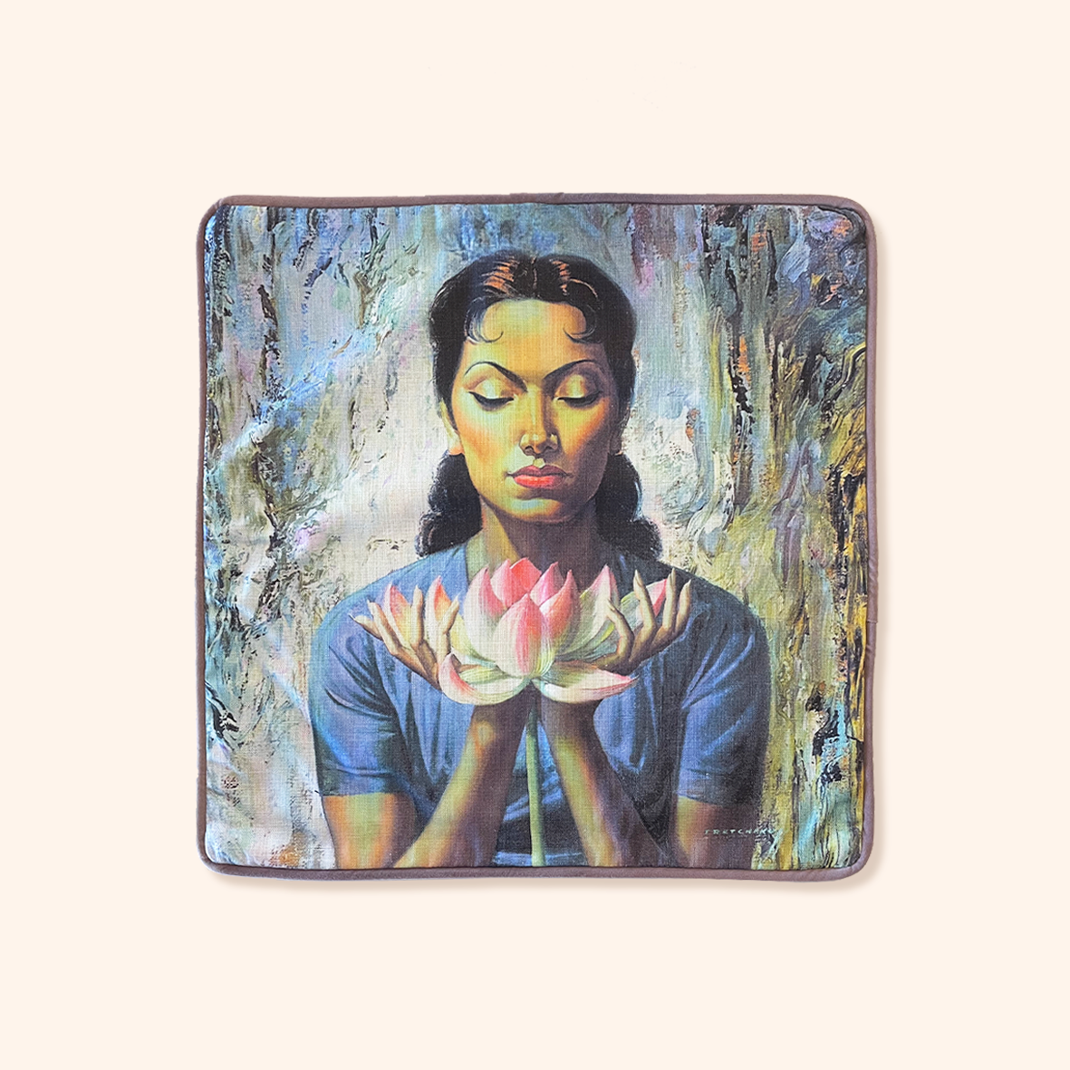 Water Lily Square Cushion Cover - Tretchikoff