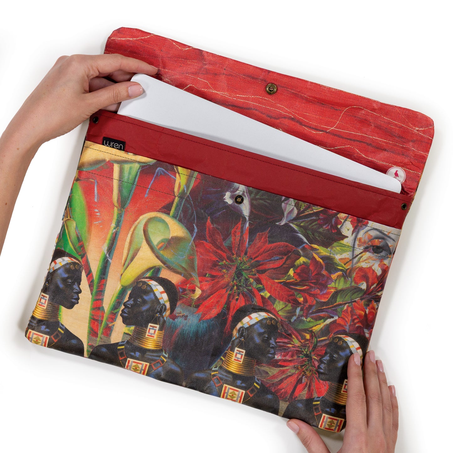 Wren Design ProtectPaper® Laptop Sleeve - RED - Tretchikoff Collage