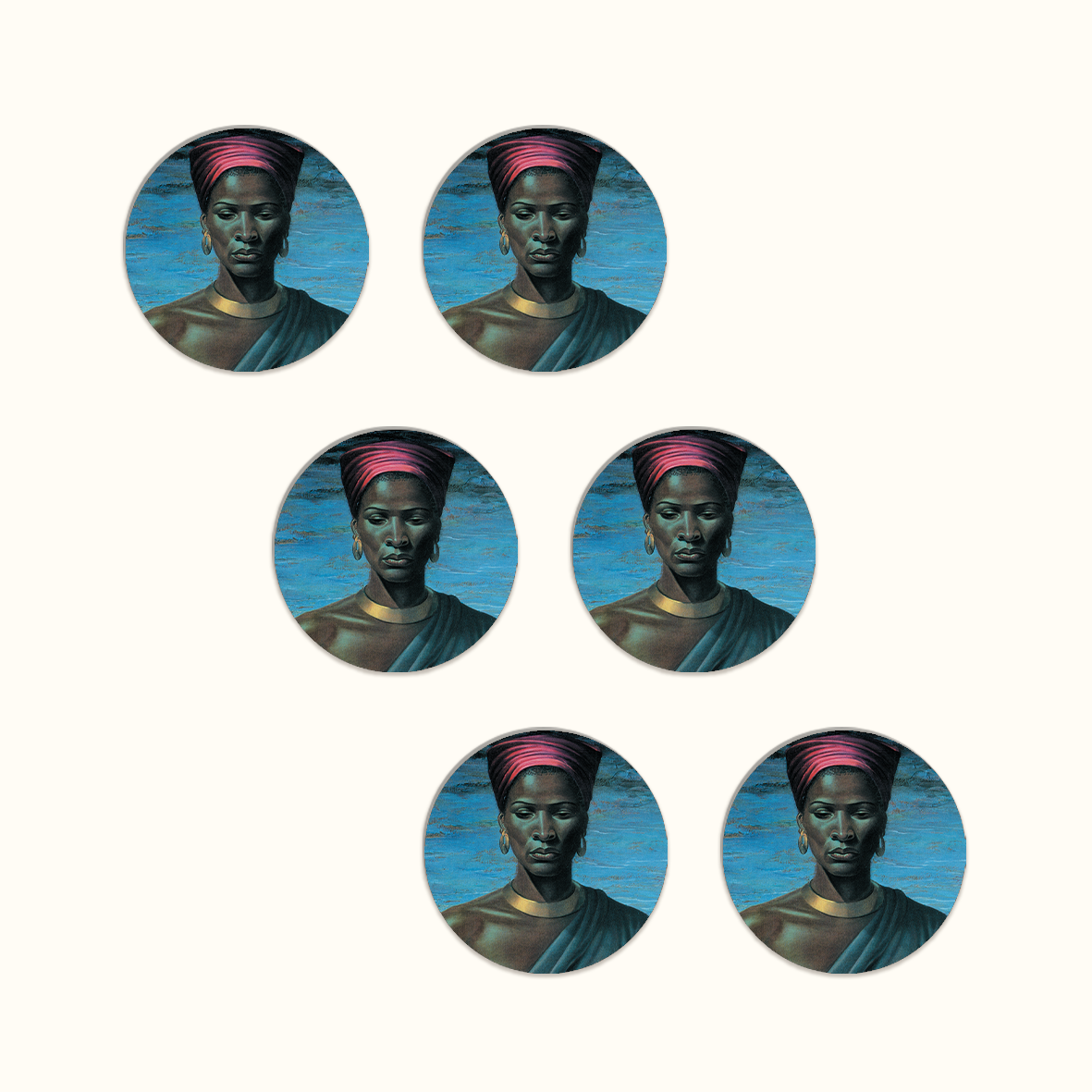 Zulu Girl Coaster Set - Tretchikoff