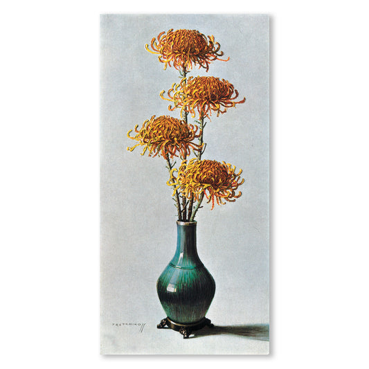 Chrysanthemum in a Chinese vase - Tretchikoff Print