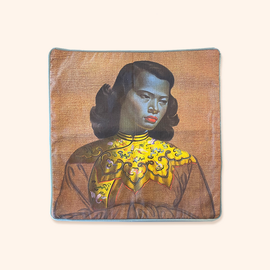 Chinese Girl Square Cushion Cover - Tretchikoff