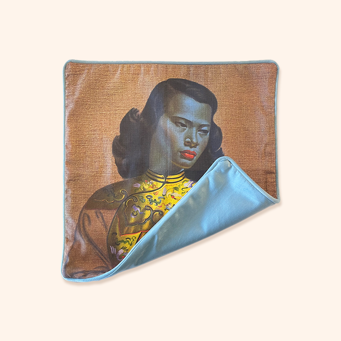Chinese Girl Square Cushion Cover - Tretchikoff