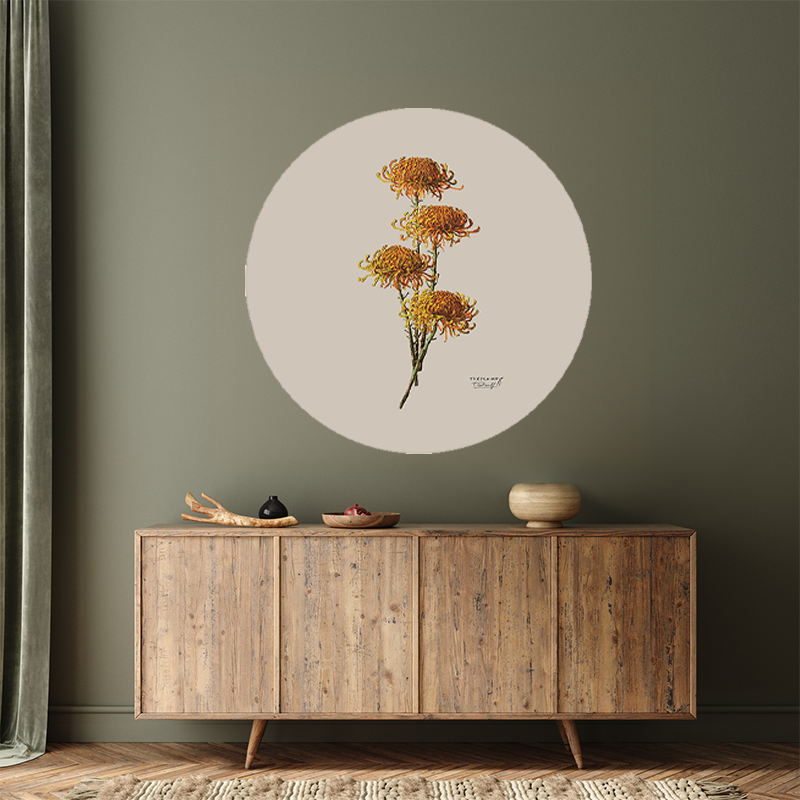 Chrysanthemums | Premium Vinyl Wall Decal | Tretchikoff