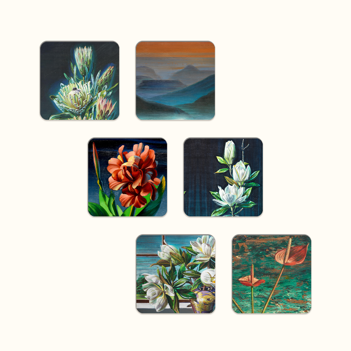 Local Flora Coaster Set - Tretchikoff