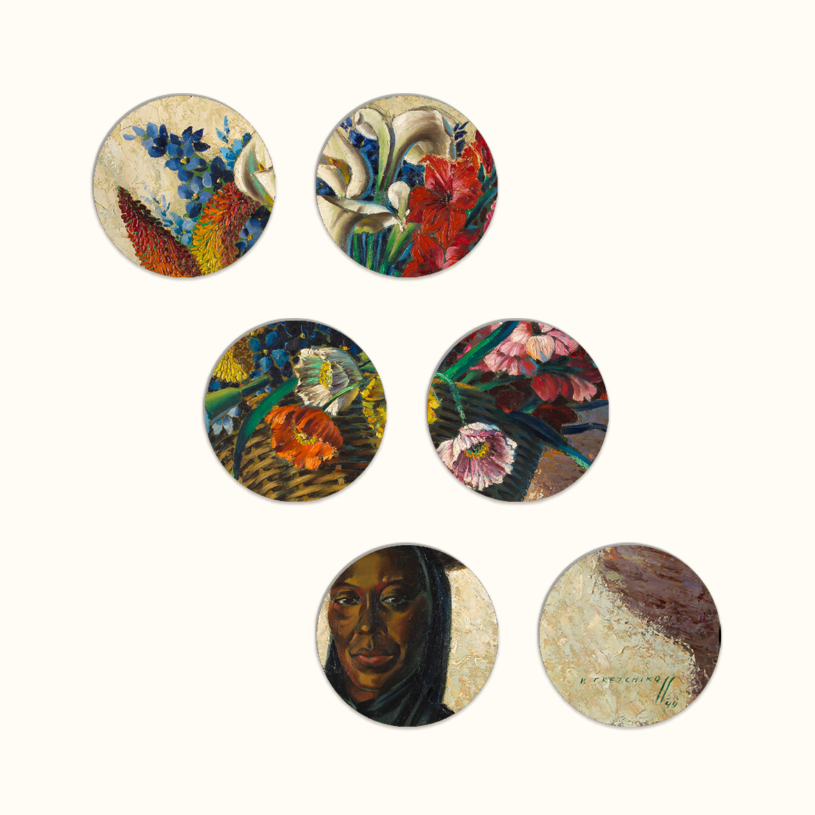 Flower Seller Coaster Set - Tretchikoff