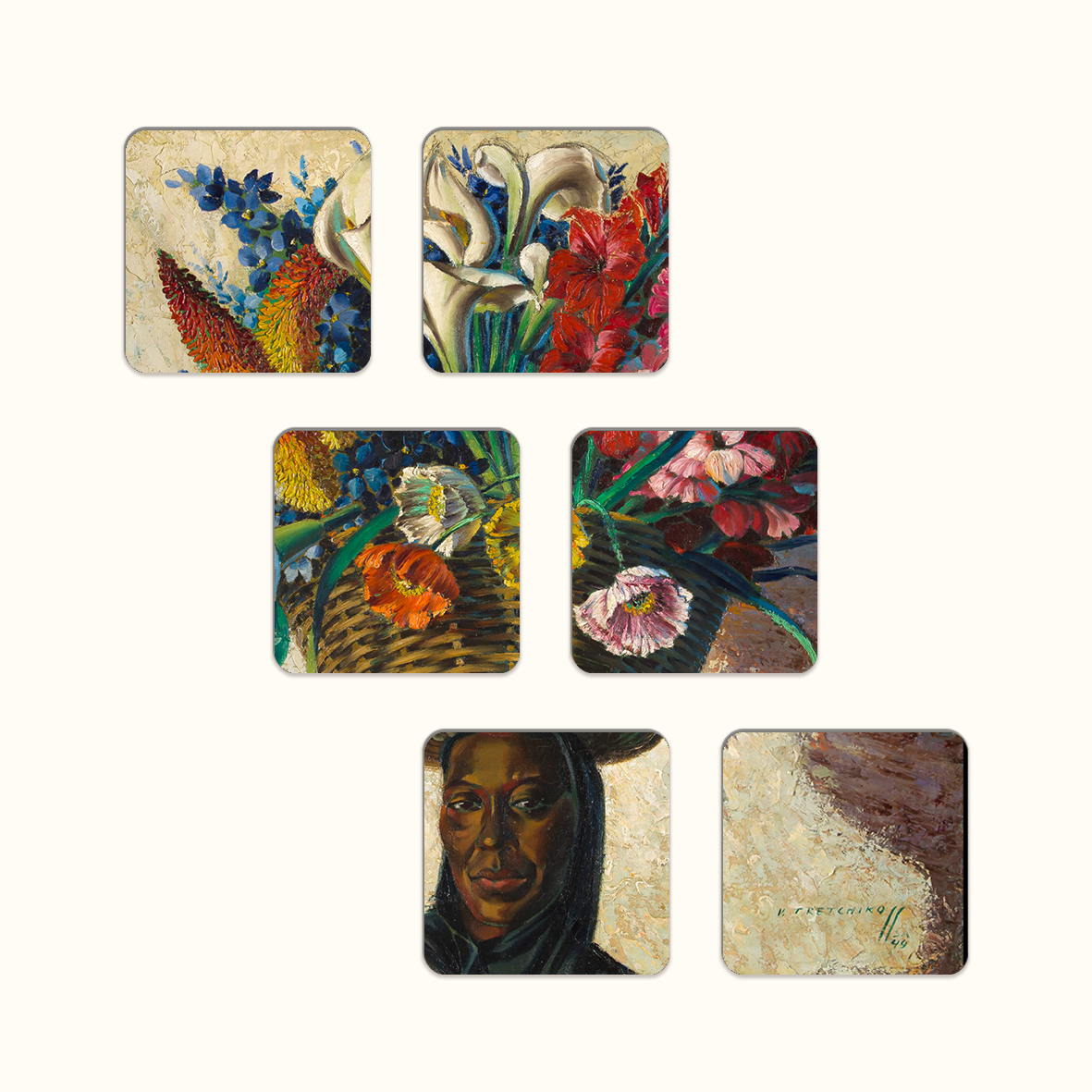 Flower Seller Coaster Set - Tretchikoff