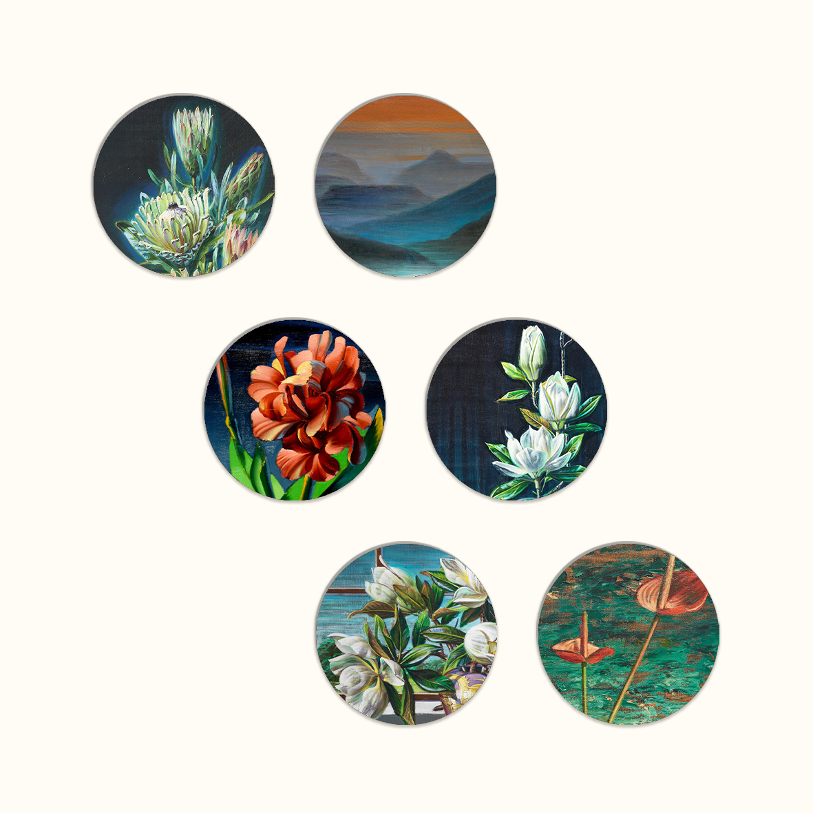 Local Flora Coaster Set - Tretchikoff