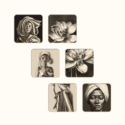 Monochrome Coaster Set - Tretchikoff