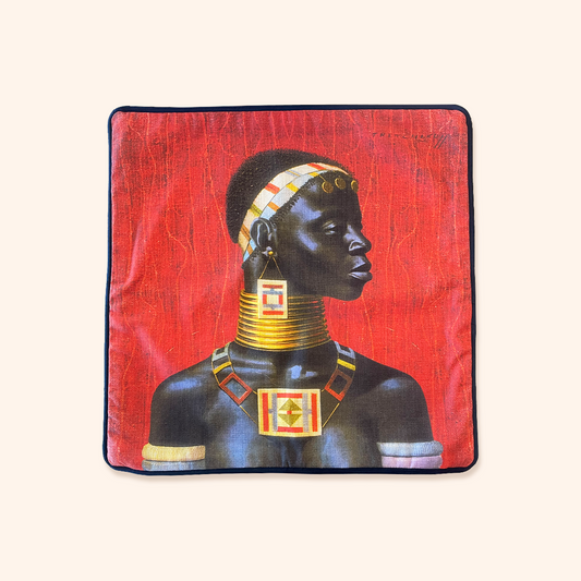 Ndebele Woman Square Cushion Cover - Tretchikoff