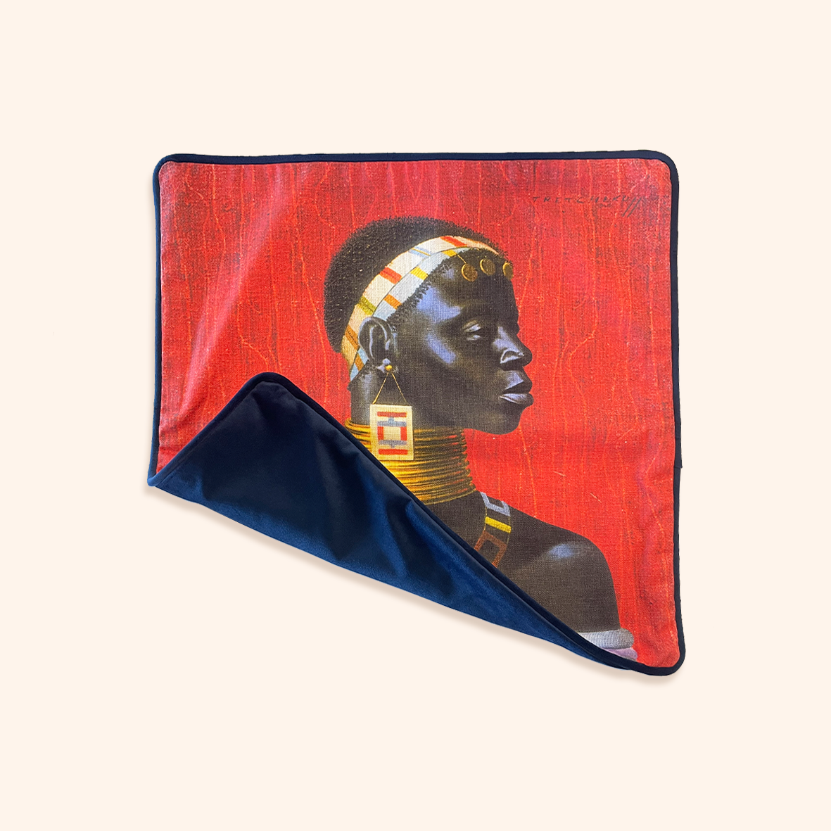Ndebele Woman Square Cushion Cover - Tretchikoff