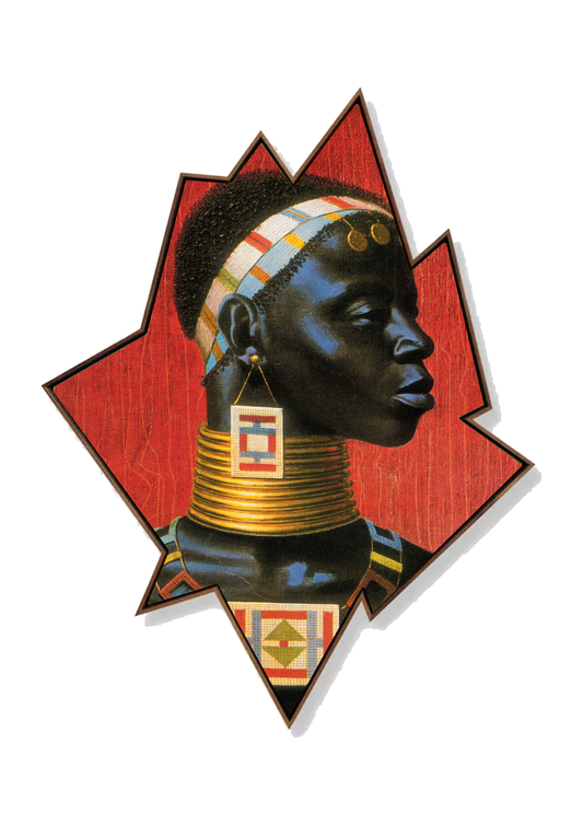 Unique Ndebele Woman Framed Canvas