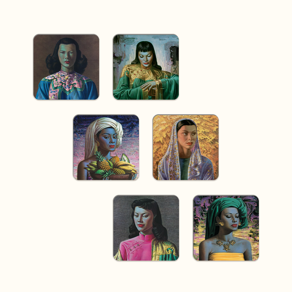 Eastern Beauty Coaster Set - Tretchikoff