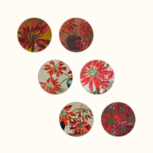 Poinsettias Coaster Set - Tretchikoff