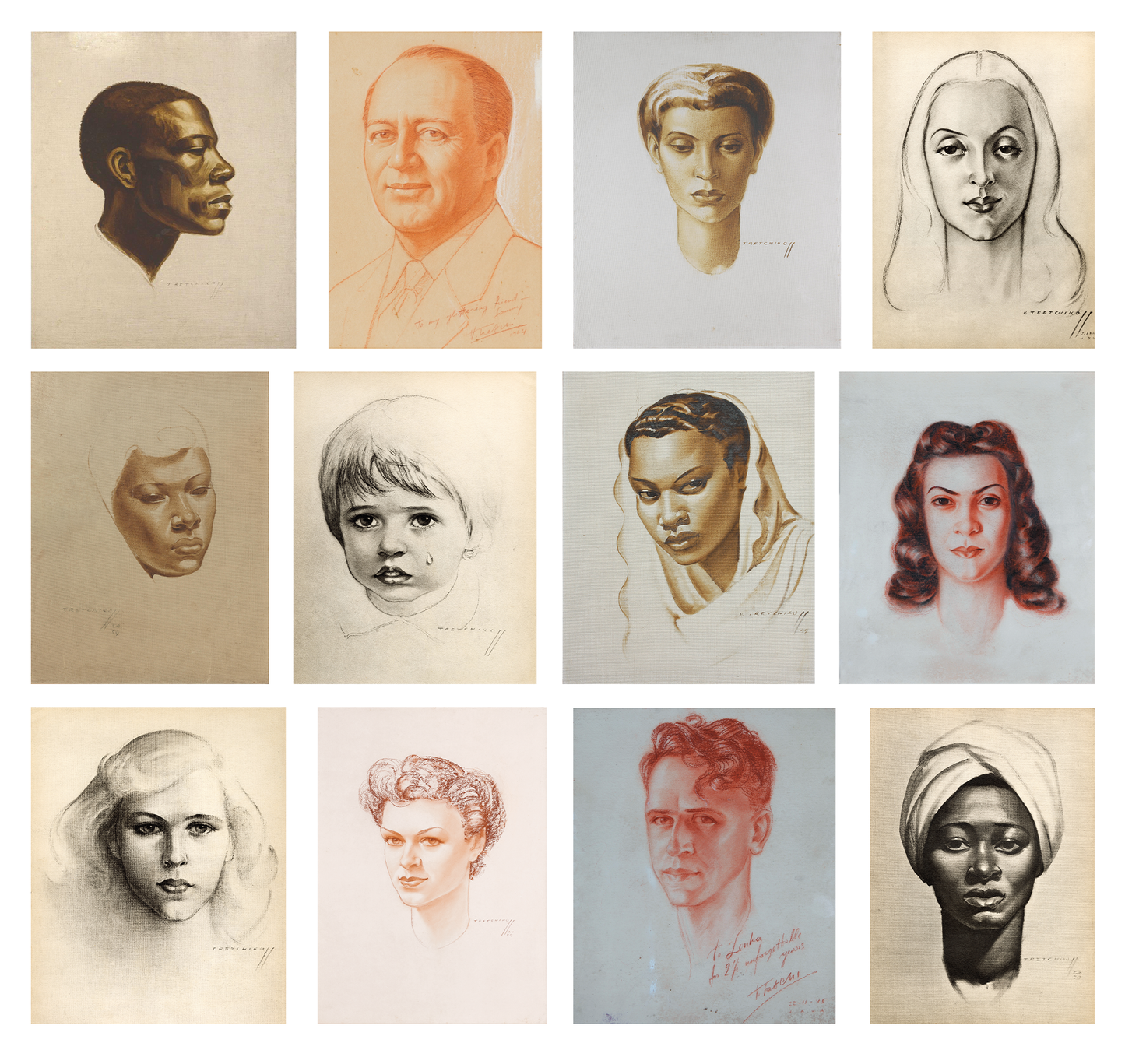 Portrait Sketches | Tretchikoff Poster