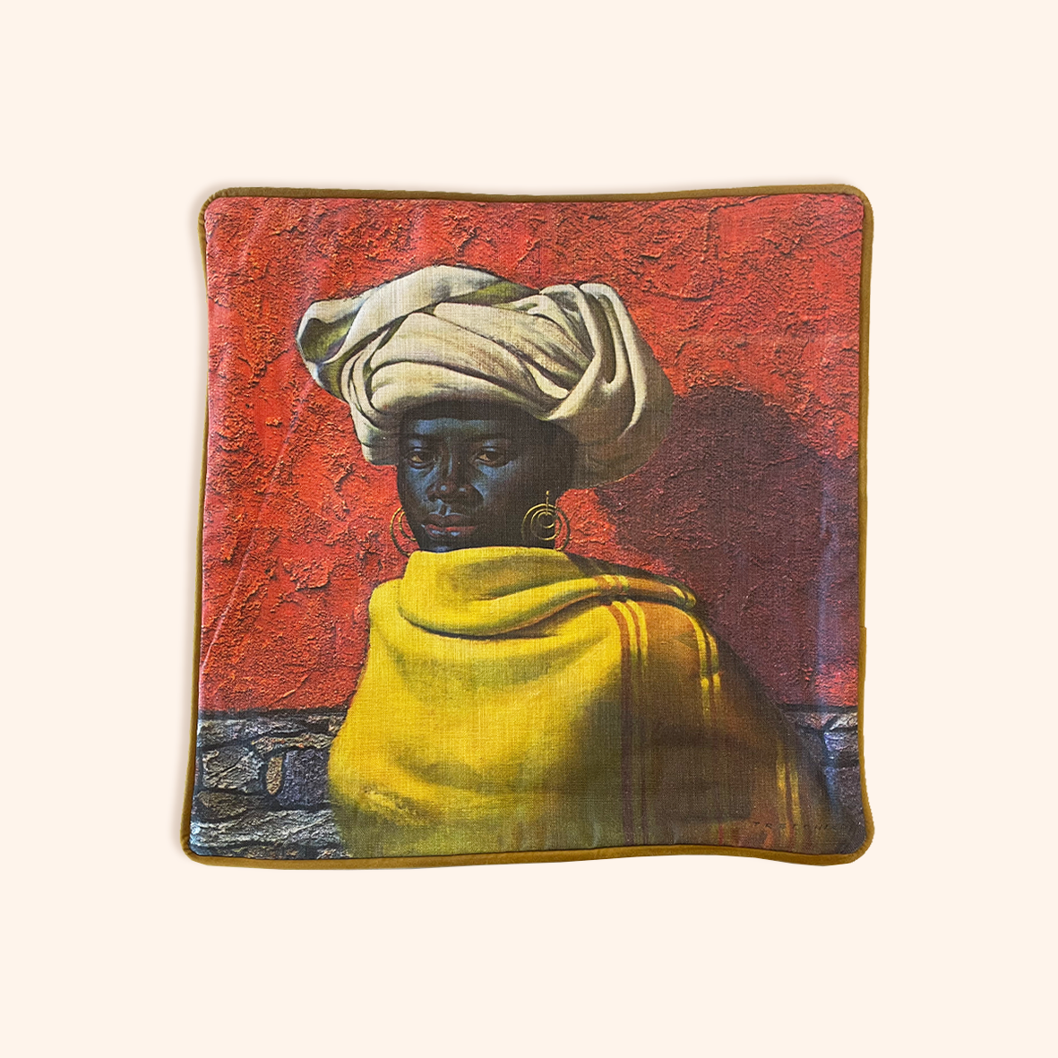 Swazi Girl Square Cushion Cover - Tretchikoff