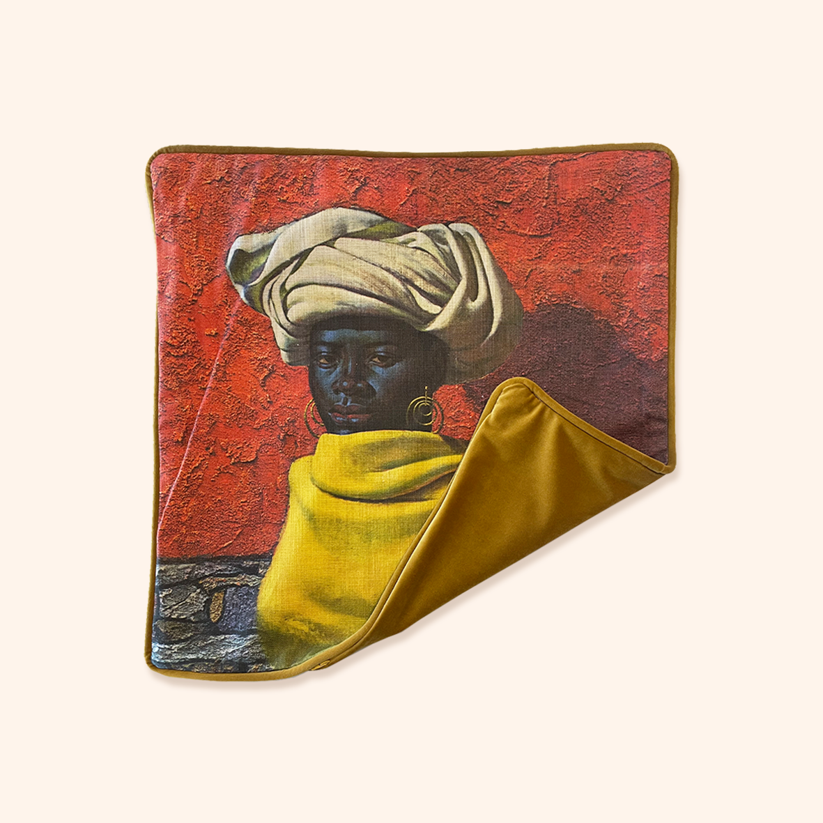 Swazi Girl Square Cushion Cover - Tretchikoff
