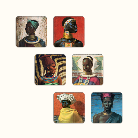 African Women Coaster Set - Tretchikoff