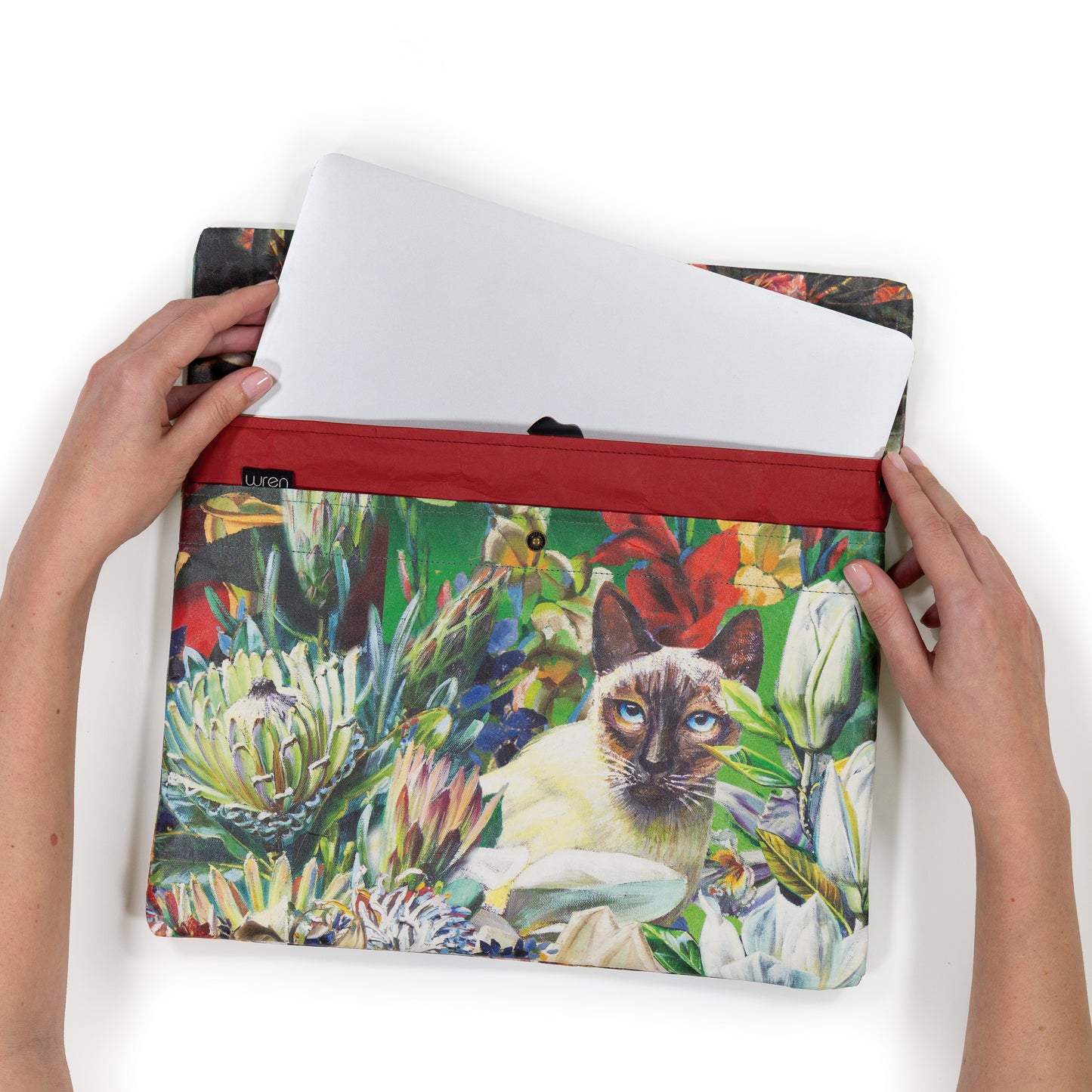 Wren Design ProtectPaper® Laptop Sleeve - BOTANICALS - Tretchikoff Collage
