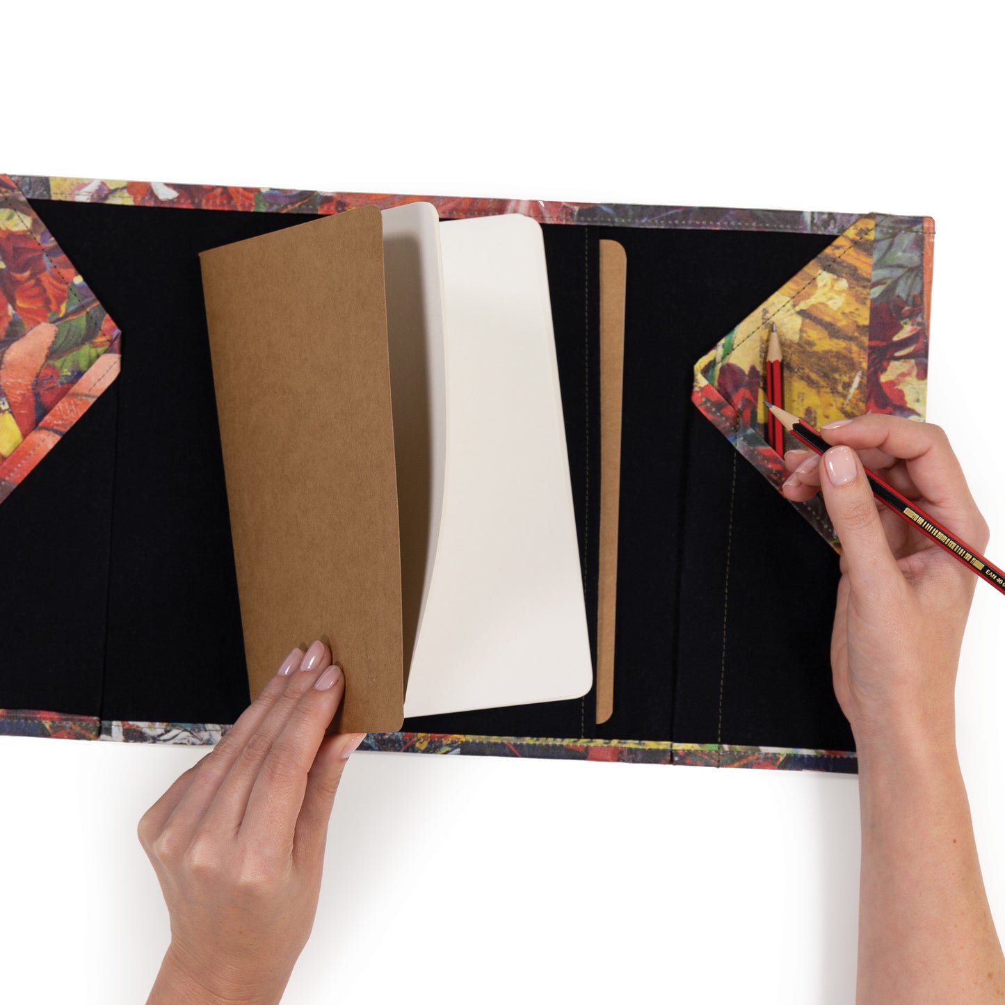 Wren Design ProtectPaper® Notebook Organiser - RED - Tretchikoff Collage