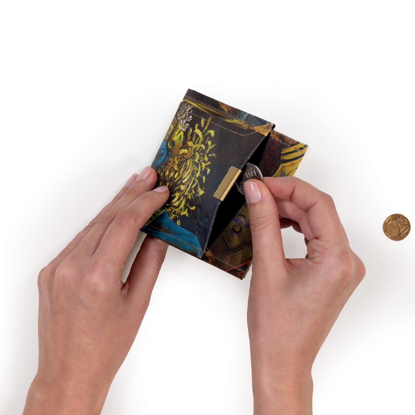 Wren Design ProtectPaper® Slim Wallet - GOLD - Tretchikoff Collage