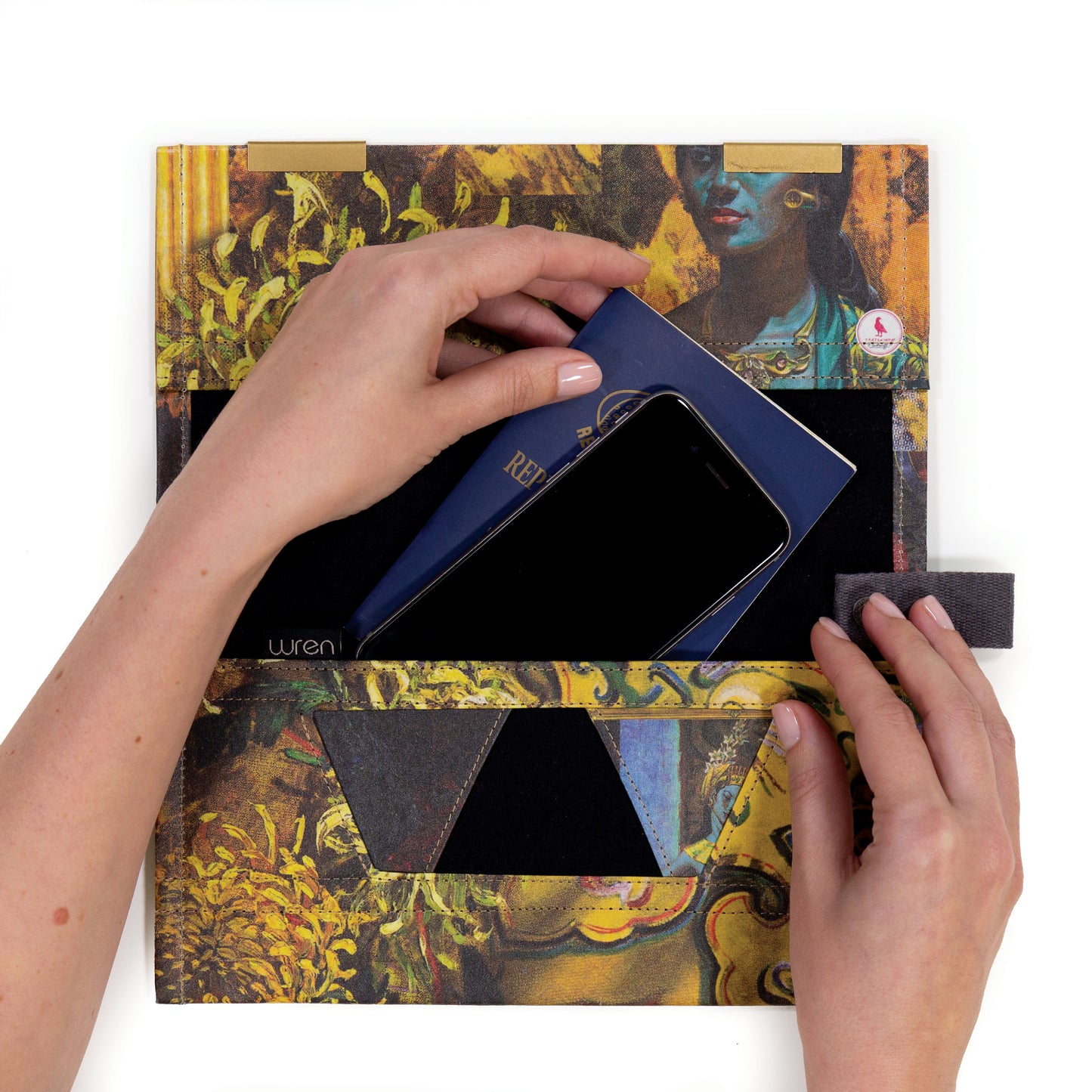 Wren Design ProtectPaper® Travel Organiser - GOLD - Tretchikoff Collage