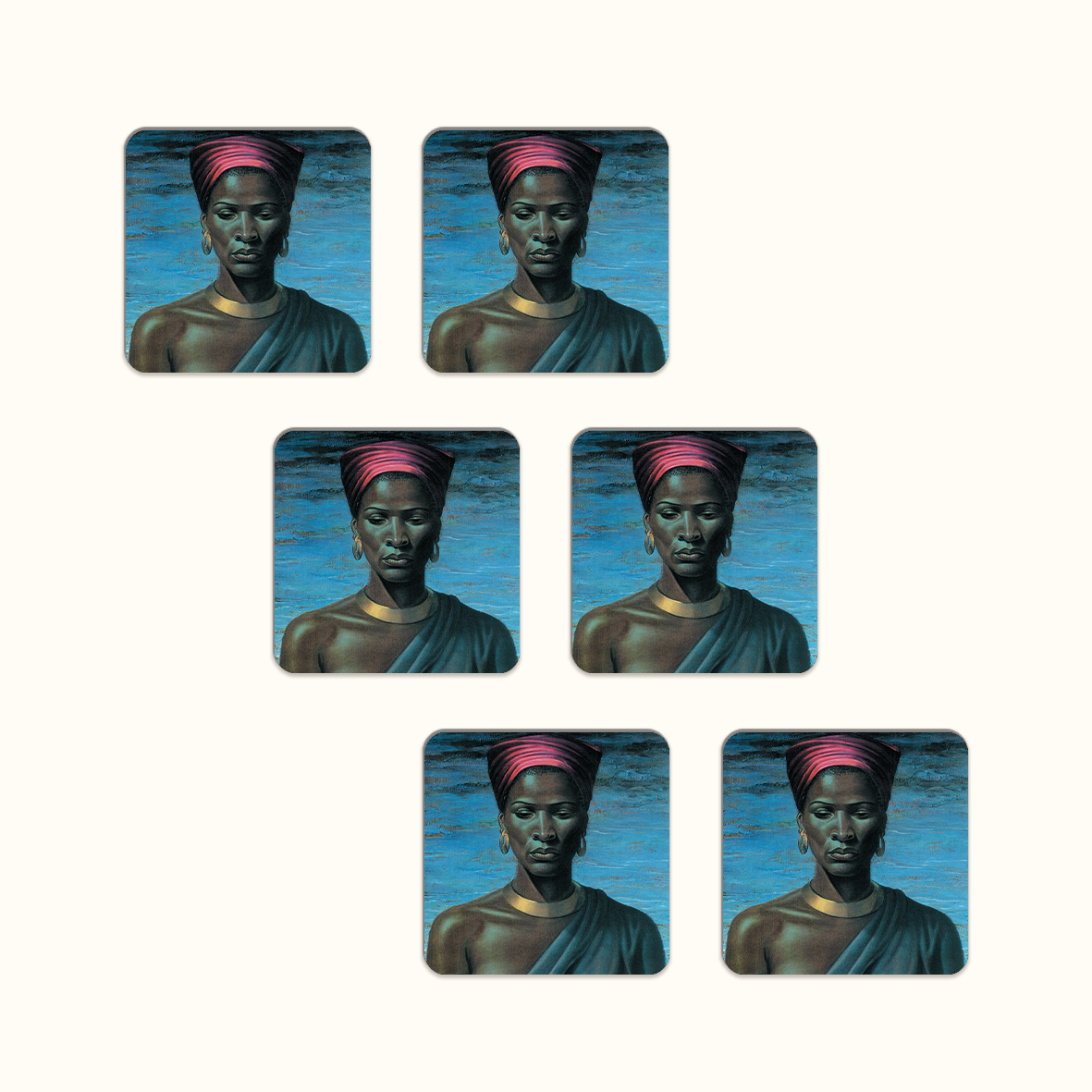 Zulu Girl Coaster Set - Tretchikoff