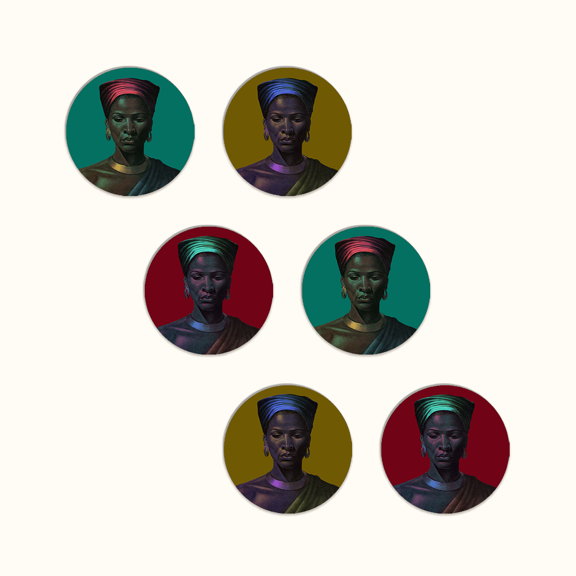 Zulu Girl Coaster Set - Tretchikoff