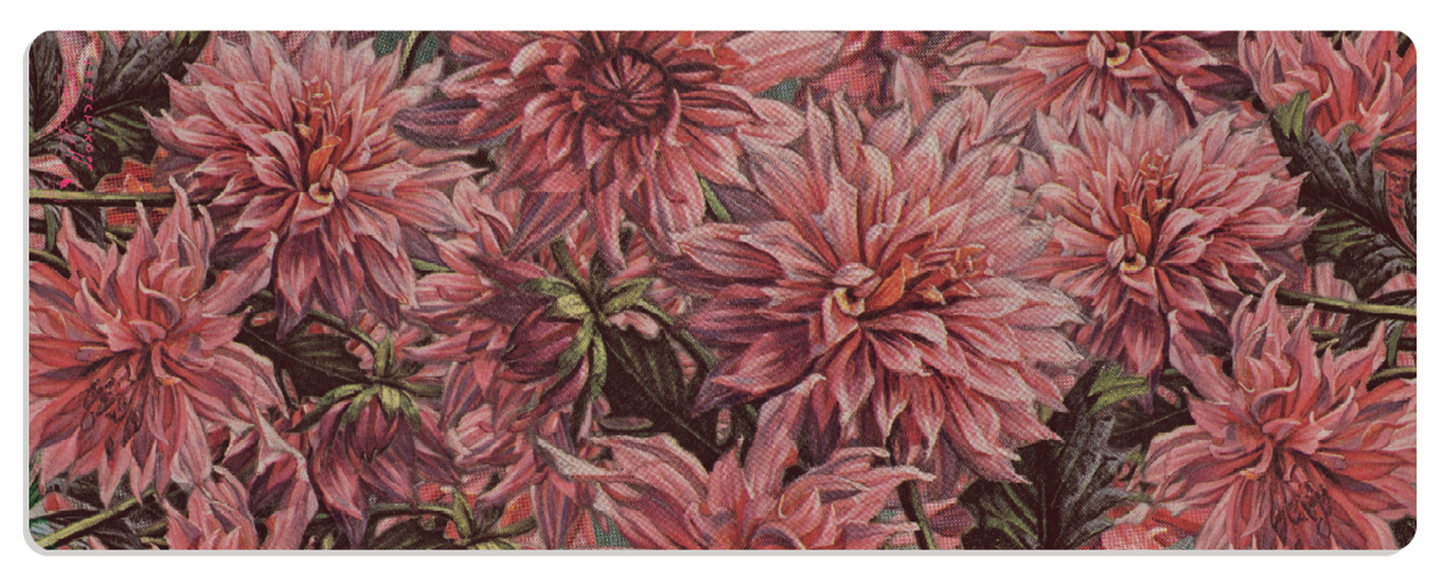 Dahlias Yoga Mat and Bag - Tretchikoff